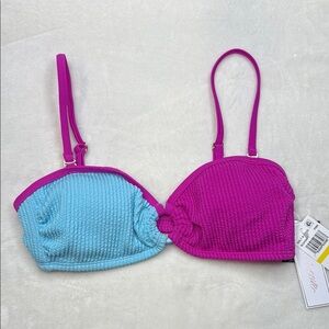 Salt + Cove Textured Bikini Top- Size Small- NWT